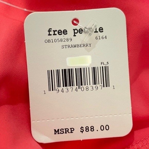 Free People Heart Of Gold Leotard Bodysuit Strawberry Pink Size Small and Medium - Picture 5 of 6
